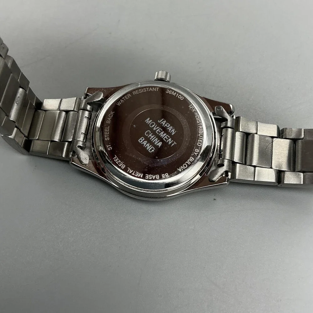 TFX by Bulova Womens Watch 26mm Silver Tone Date 36M100 in Box New Battery 7.5